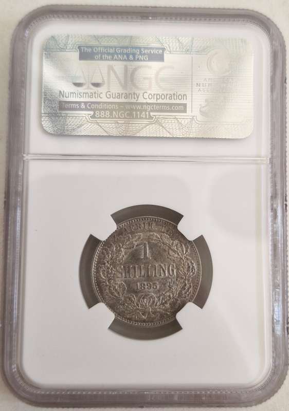 *1895 ZAR Kruger Shilling NGC Graded MS62