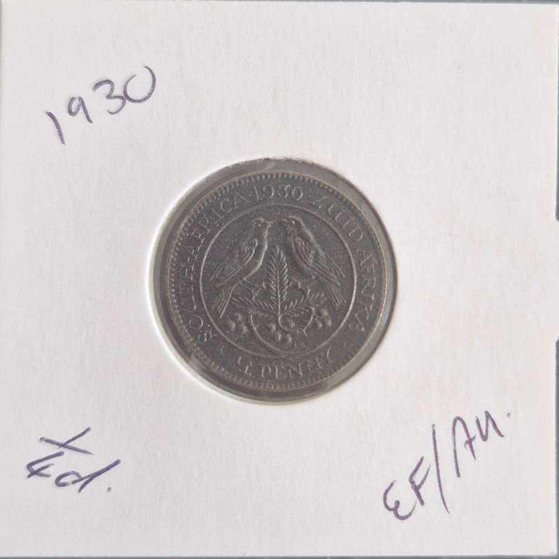 1930 Union of South Africa Quarter Penny 1/4dEF+/AU