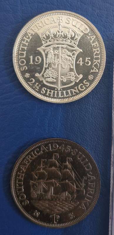 1945 Union of South Africa Full Proof Set Partially Graded