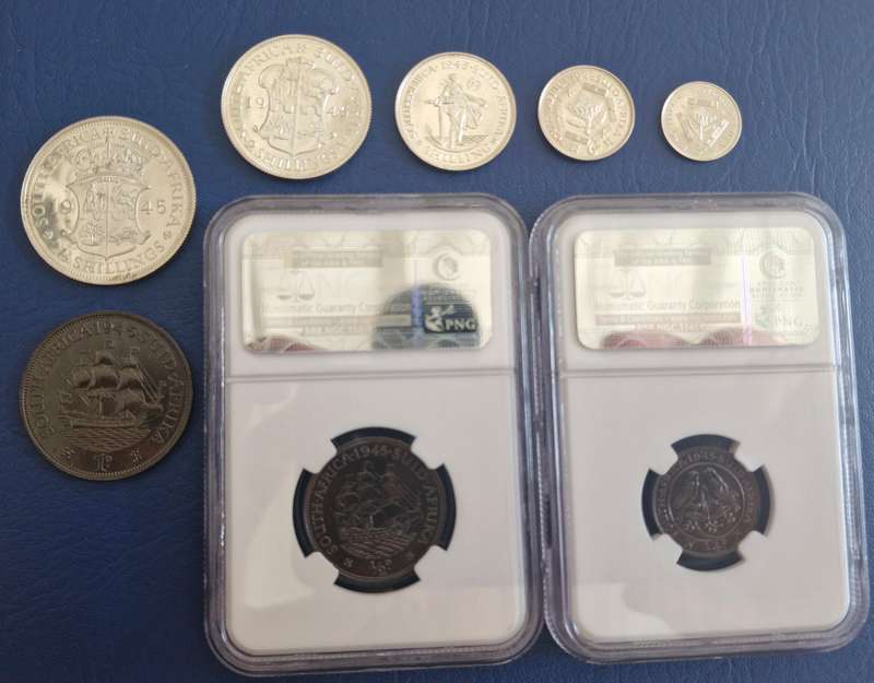 1945 Union of South Africa Full Proof Set Partially Graded