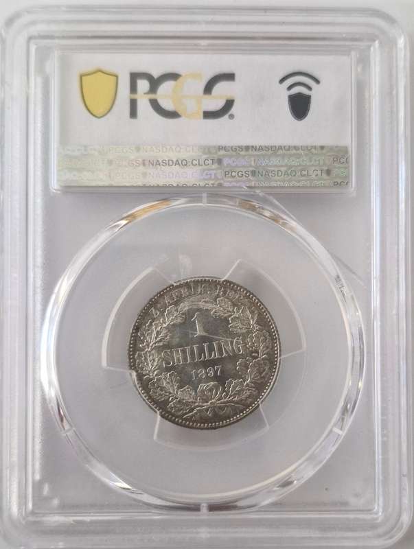 *1897 ZAR Kruger Shilling Graded MS64