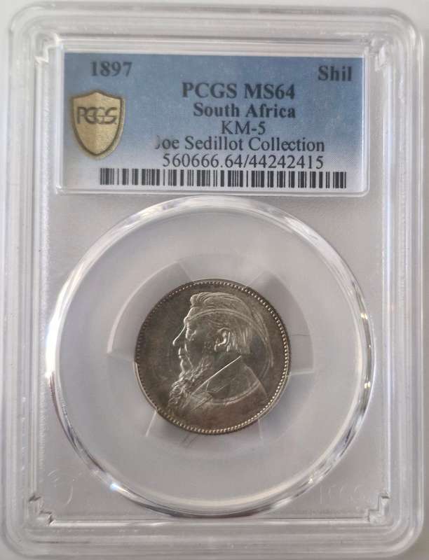 *1897 ZAR Kruger Shilling Graded MS64