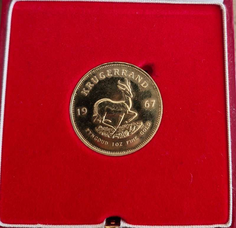 1967 South Africa Gold Krugerrand in SA Mint box