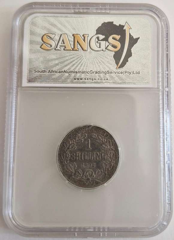*1893 ZAR Kruger Shilling Graded AU53