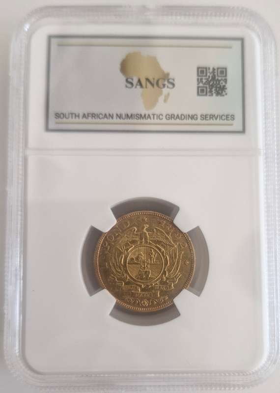 1892 ZAR Kruger Pond Graded AU50