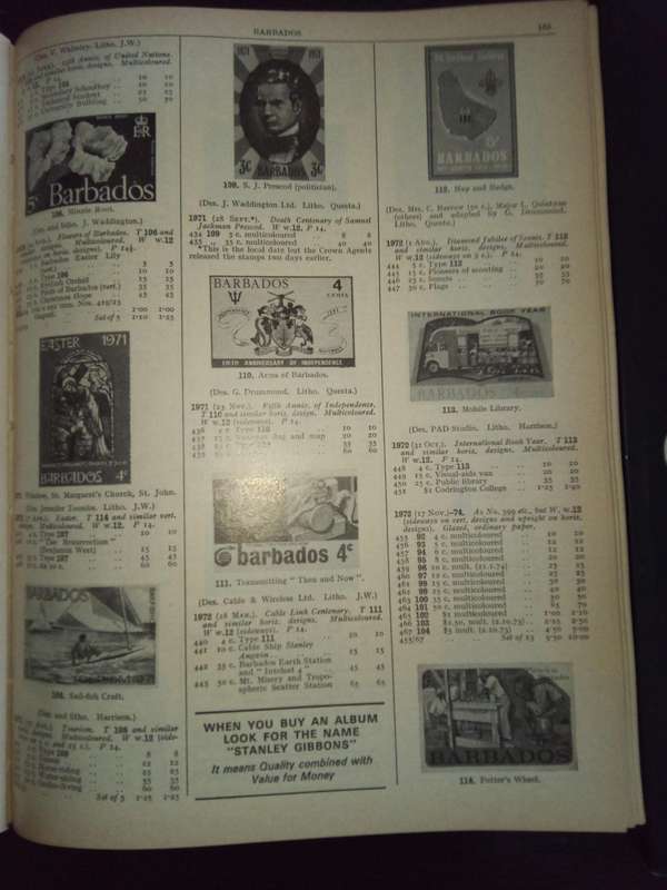Stamp collection book and stamp catalogue second hand