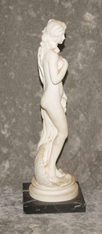 A. Santini "The birth of Venus" statue on marble base