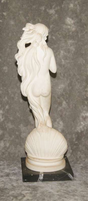 A. Santini "The birth of Venus" statue on marble base