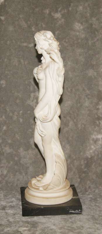 A. Santini "The birth of Venus" statue on marble base