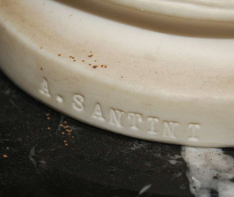 A. Santini "The birth of Venus" statue on marble base