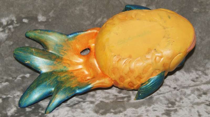 Hand painted ceramic fish planter