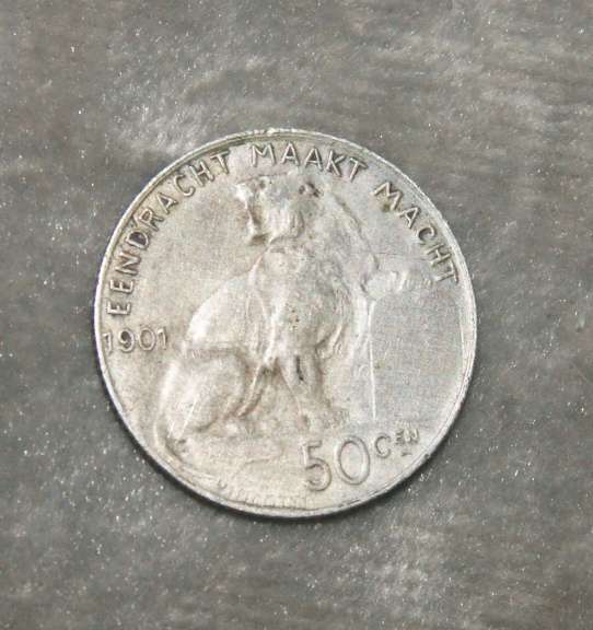 1901 Belgium 50c Dutch text