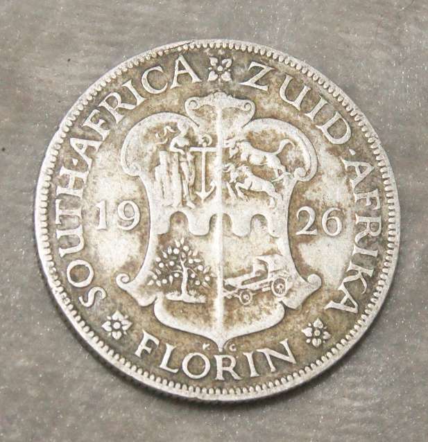 1926 Rare George V South African florin