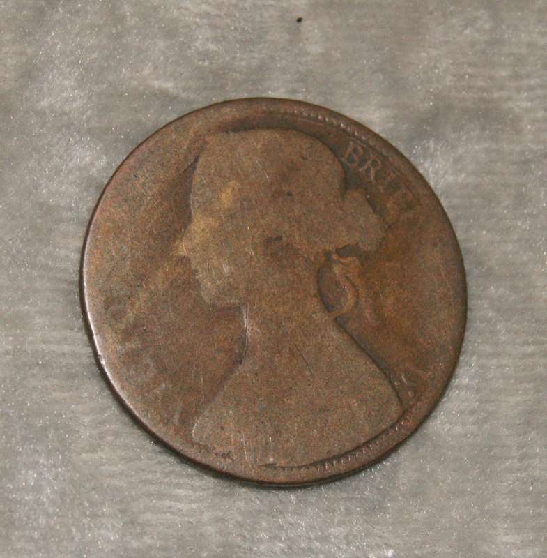 1872 British one penny