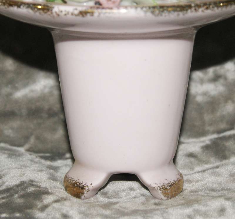 Vintage pink Lefton China hand painted porcelain vase