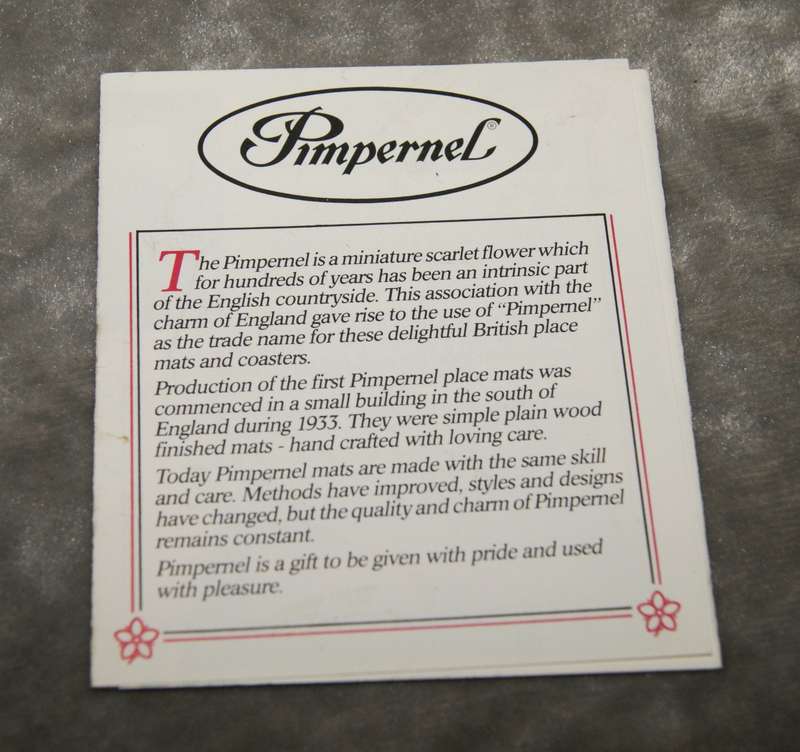 Pimpernel Victorian pattern set of 6 coasters in original box