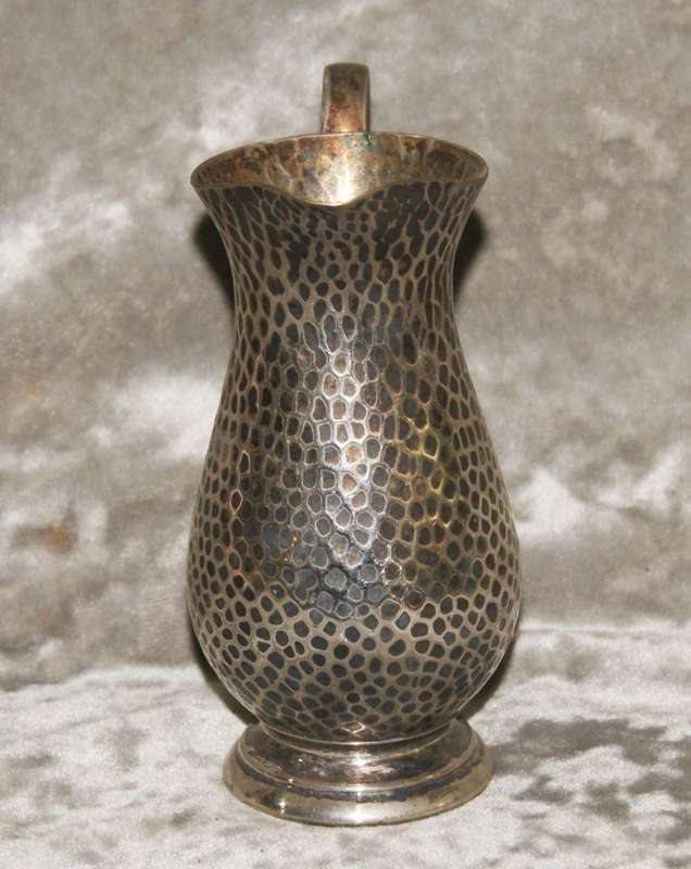 Vintage hand beaten silver plated Seranco milk jug
