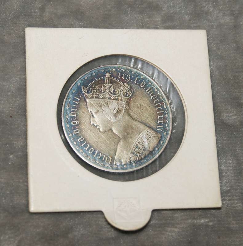 1881 one Florin with error MDCCCLXXRI