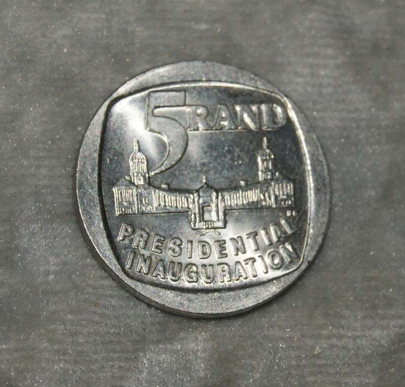 1994 Presidential Inauguration R5 coin UNC