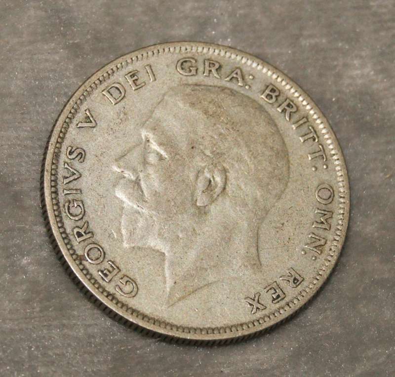 1928 Half Crown UK coin (50% silver)