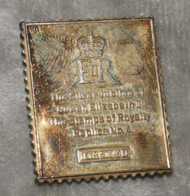 Hallmarked silver "stamps of royalty" replica no4 (9.7g) @ crazy low R1 start