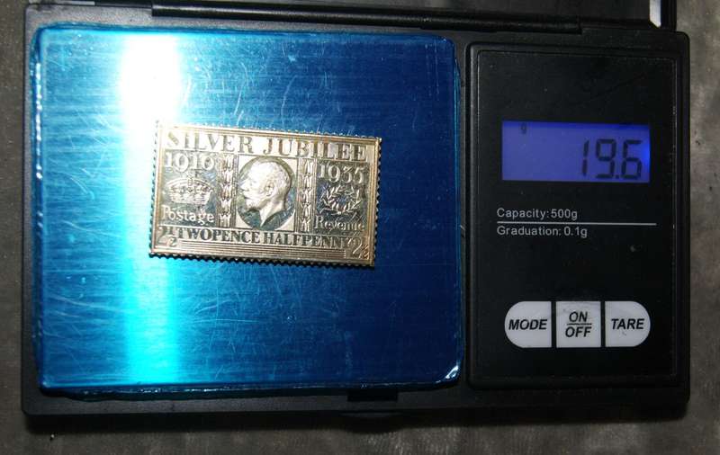 Hallmarked silver "stamps of royalty" replica no15 (19.6g) @ crazy low R1 start