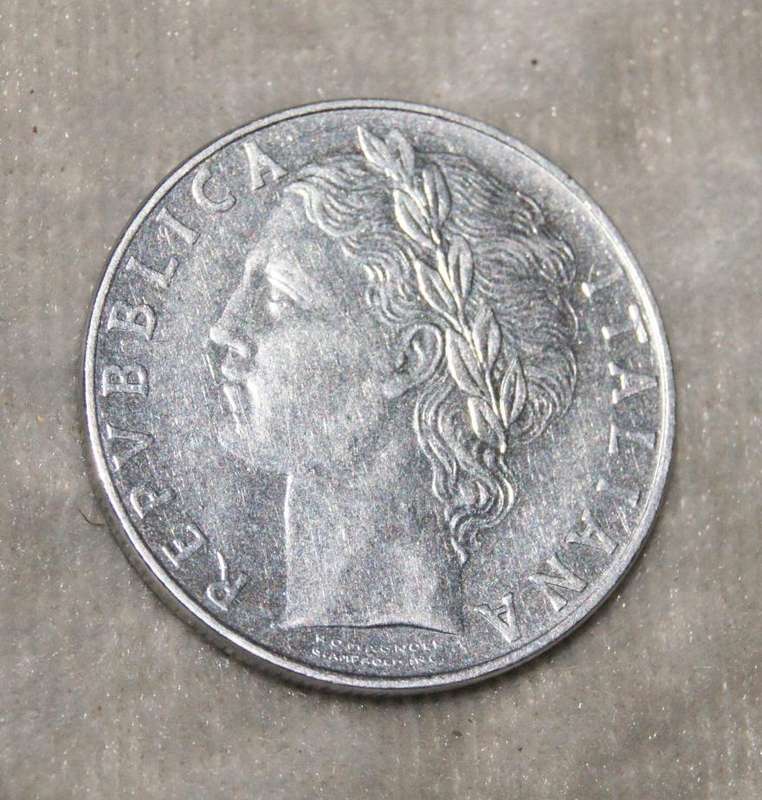 1957 100 Lire Coin UNC