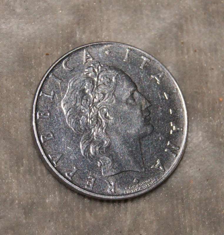 1965 50 Lire coin UNC
