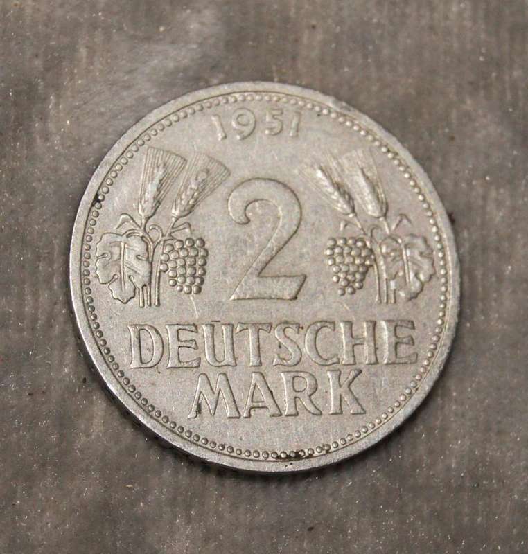1951 2 Deutsche Mark UNC