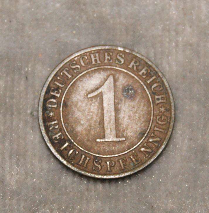 1936 1 Reichspfennig D Mark UNC