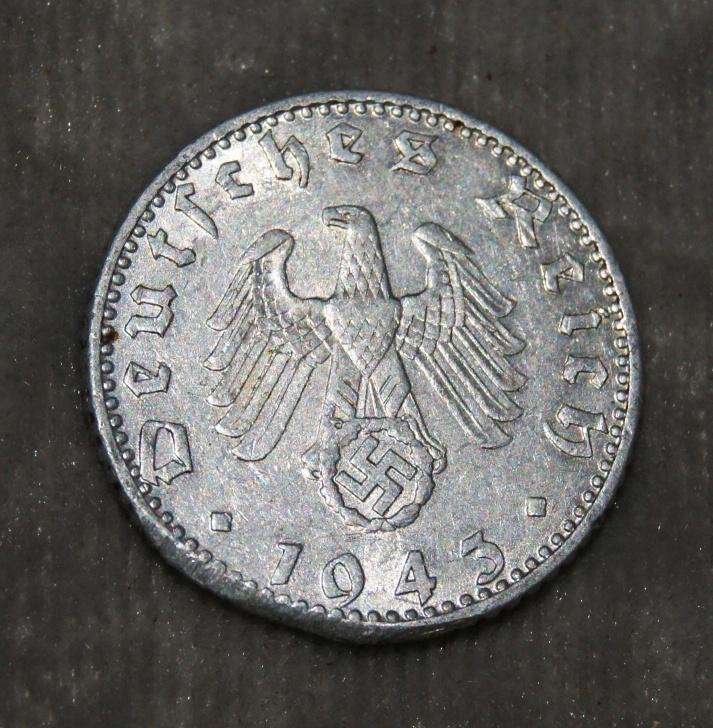 1943 50 Reichspfennig A Mark UNC