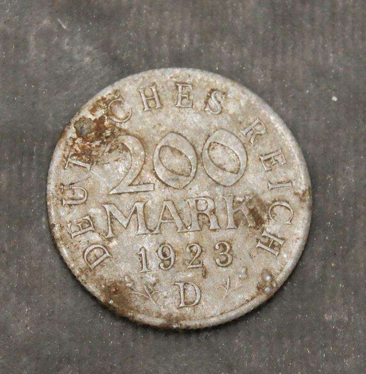 1923 200 Mark D Mint Mark XF