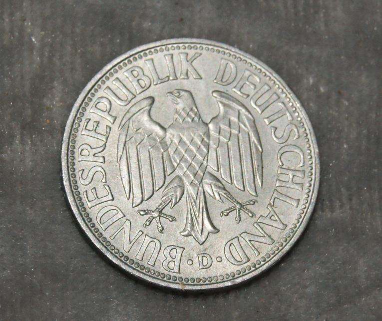 1970 1 Deutsche Mark D mint mark UNC