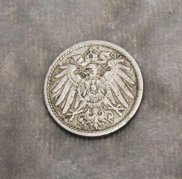1912 5 Pfennigs A mint mark AU