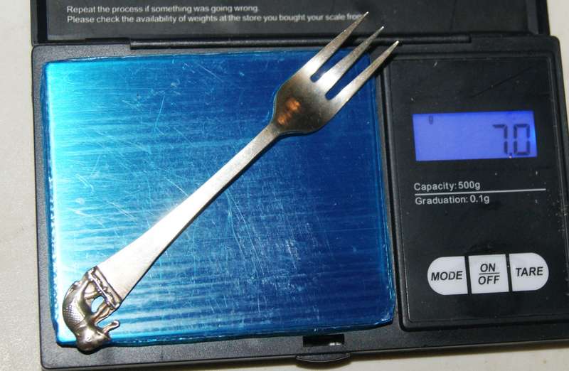 Siam Sterling Silver Hors d'Oeuvres Fork (7g) @@@ CRAZY LOW R1 START