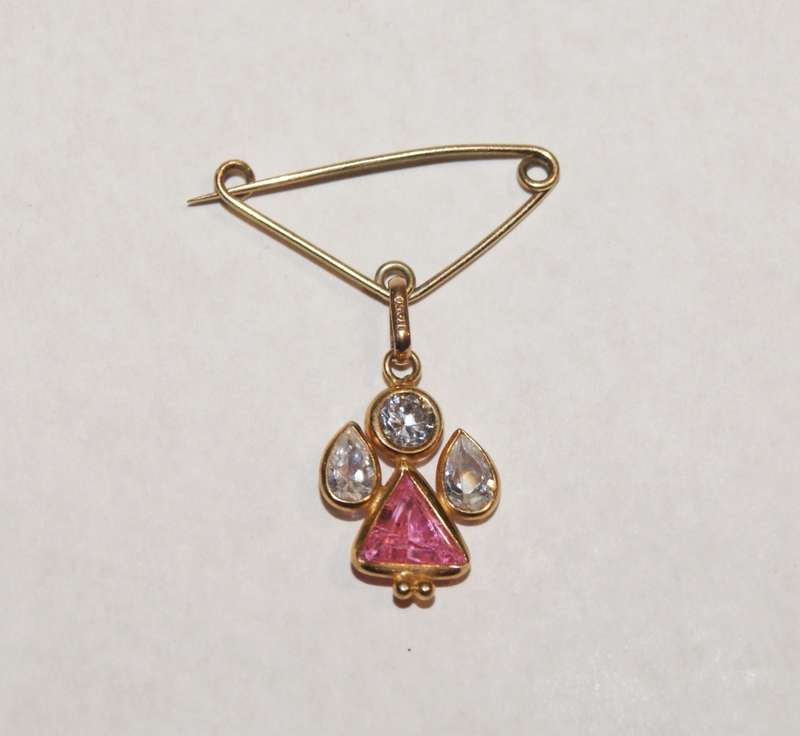 9ct Gold Brooch Pendant (1.8g) @@@ CRAZY LOW R1 START