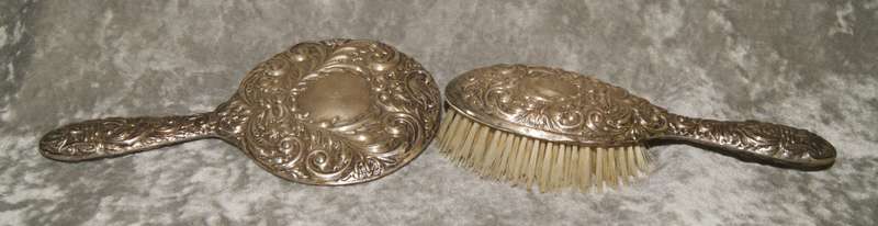 Vintage hallmarked silver dressing table set Birmingham 1978 (435g) @ ccrraazzyy low R1 start