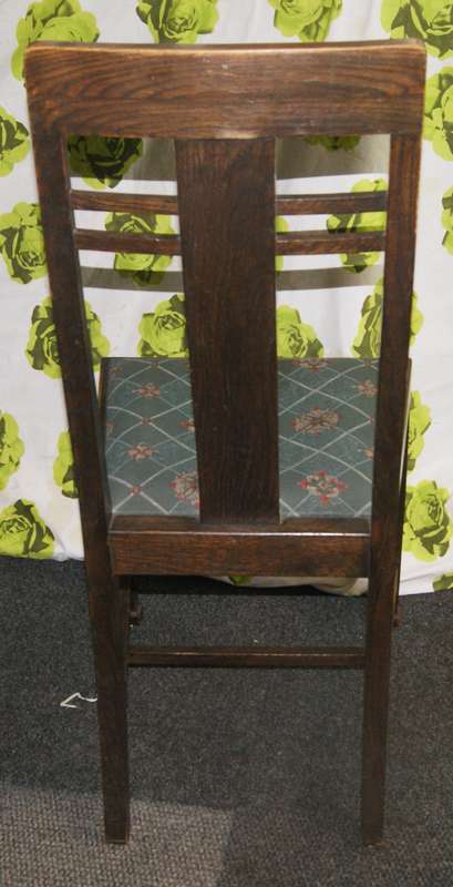 Antique oak arts and crafts high back chair