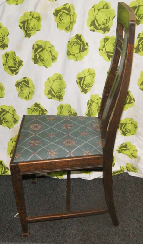 Antique oak arts and crafts high back chair
