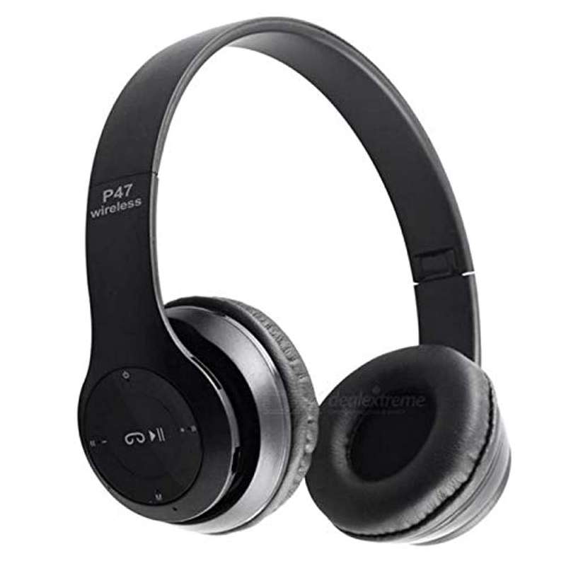 Rechargeable Wireless Bluetooth Headsets - Black