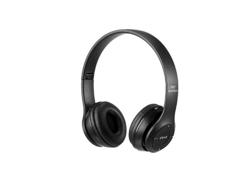 Rechargeable Wireless Bluetooth Headsets - Black