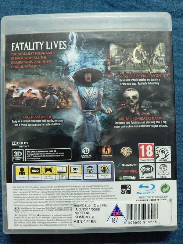 Mortal Kombat PlayStation 3 (PAL)
