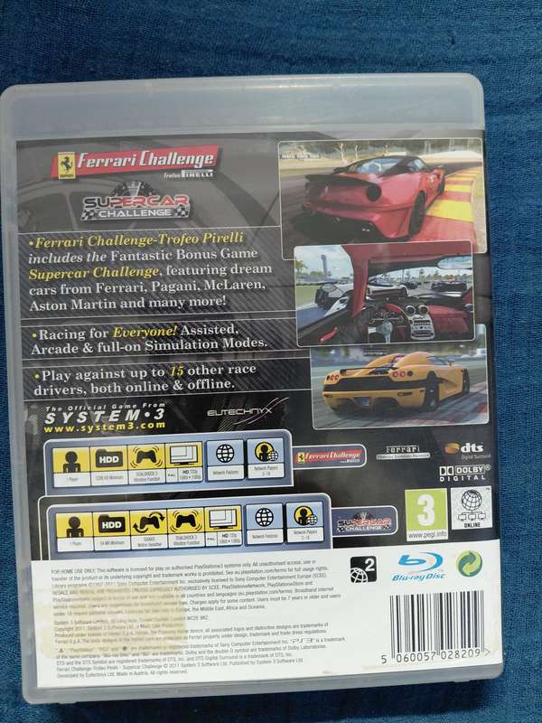 Ferrari Challenge Supercar Challenge PlayStation 3 (PAL)
