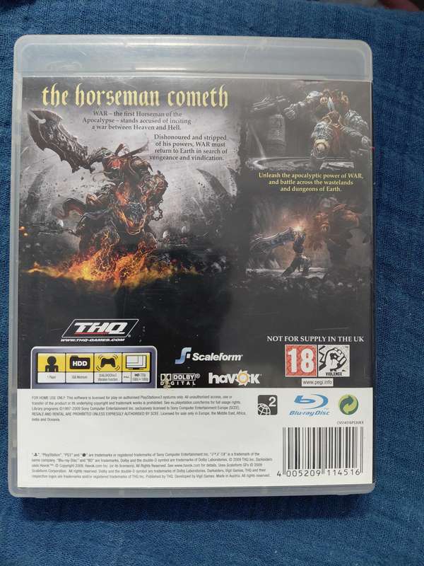 Darksiders PlayStation 3 (PAL)