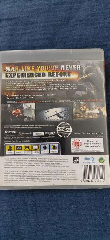 Call of Duty World at War PlayStation 3 (PAL)