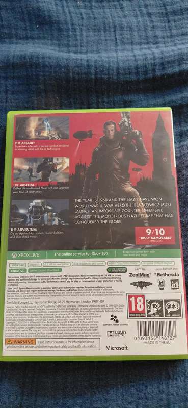 Wolfenstein The New Order Xbox 360 (PAL)