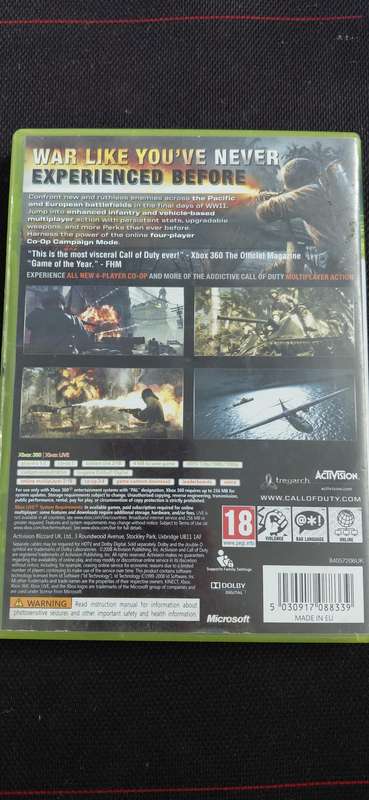 Call of Duty World at War Xbox 360 (PAL)