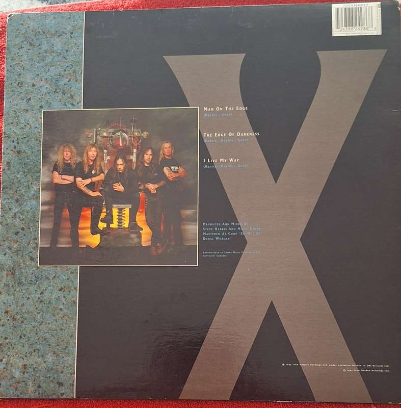 Iron Maiden  -  Man on The Edge 12" 33RPM Vinyl LP