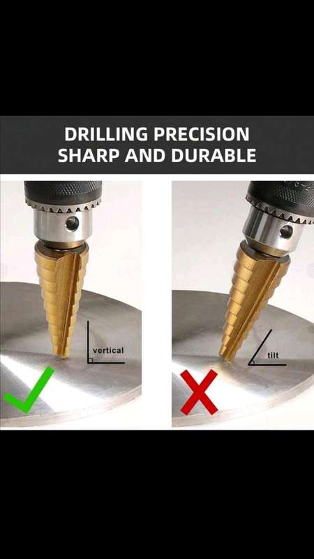 3Pcs Golden 4-12 3-12 4-20 Step Drill Bit Set, HSS Titanium Step Drill Bits for Metal, plastic, etc