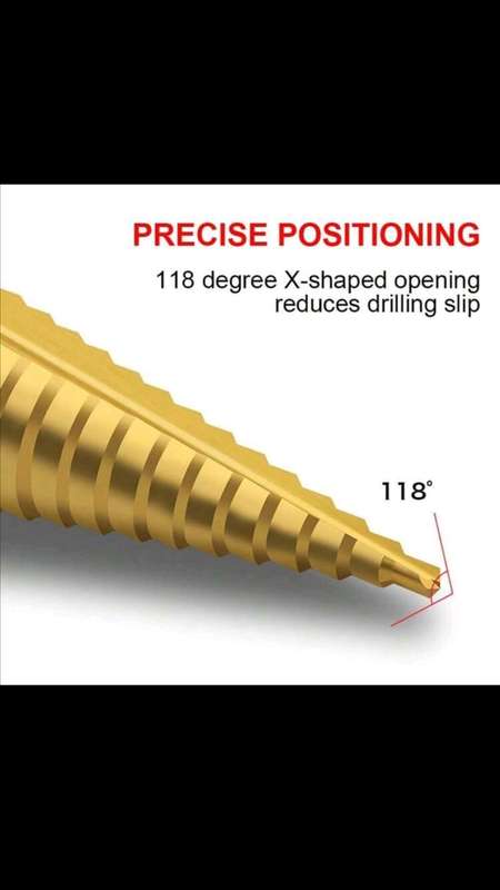 3Pcs Golden 4-12 3-12 4-20 Step Drill Bit Set, HSS Titanium Step Drill Bits for Metal, plastic, etc